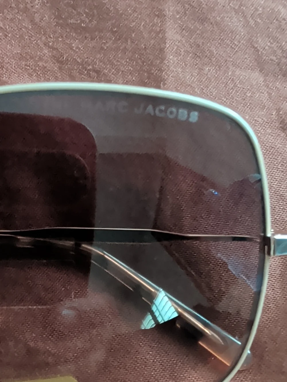 Marc Jacobs Gold Frame Sunglasses with Brown Gradient Lenses